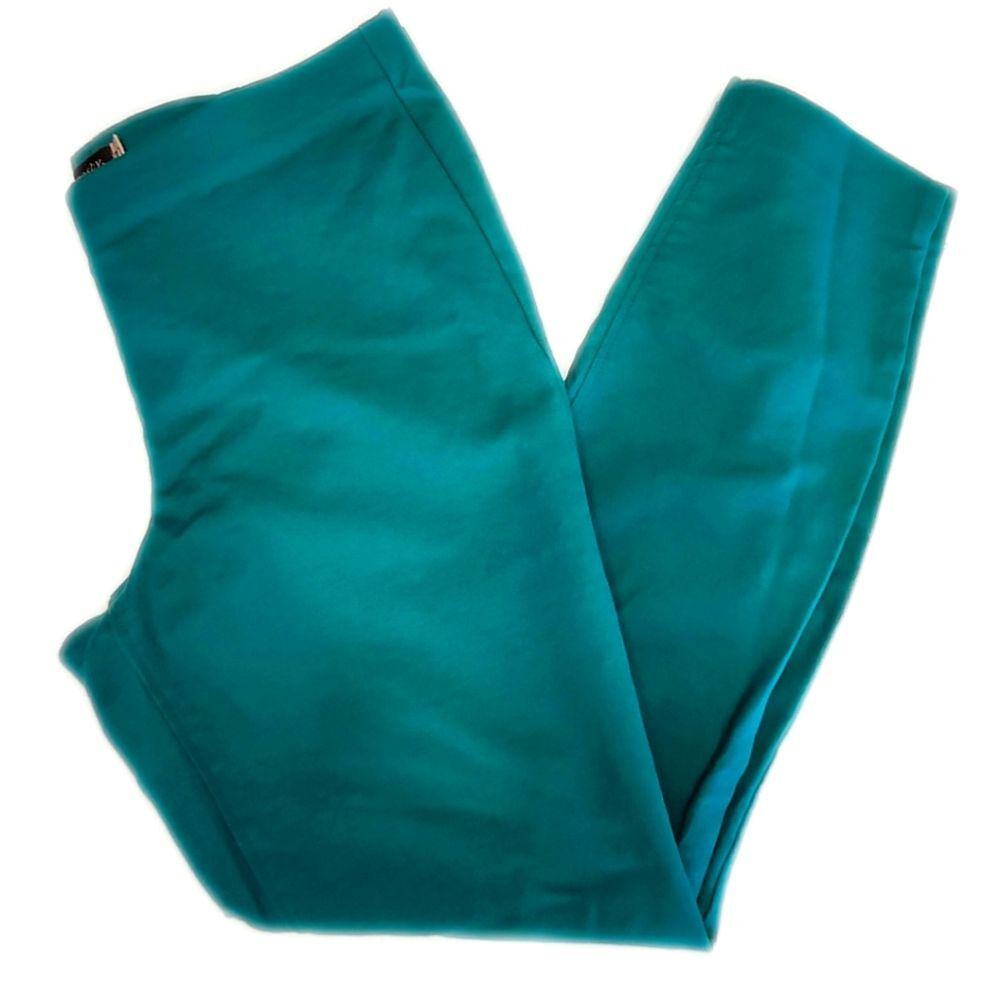 Crosby Slim Leg Pull-on Kelly Green Ankle Pants, Stretch, 10 (Runs Small)